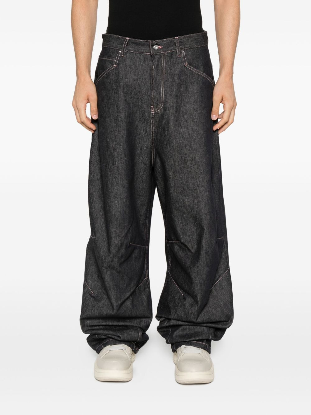 panelled denim jeans - 3