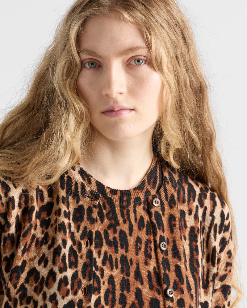 Printed cashmere cardigan 4