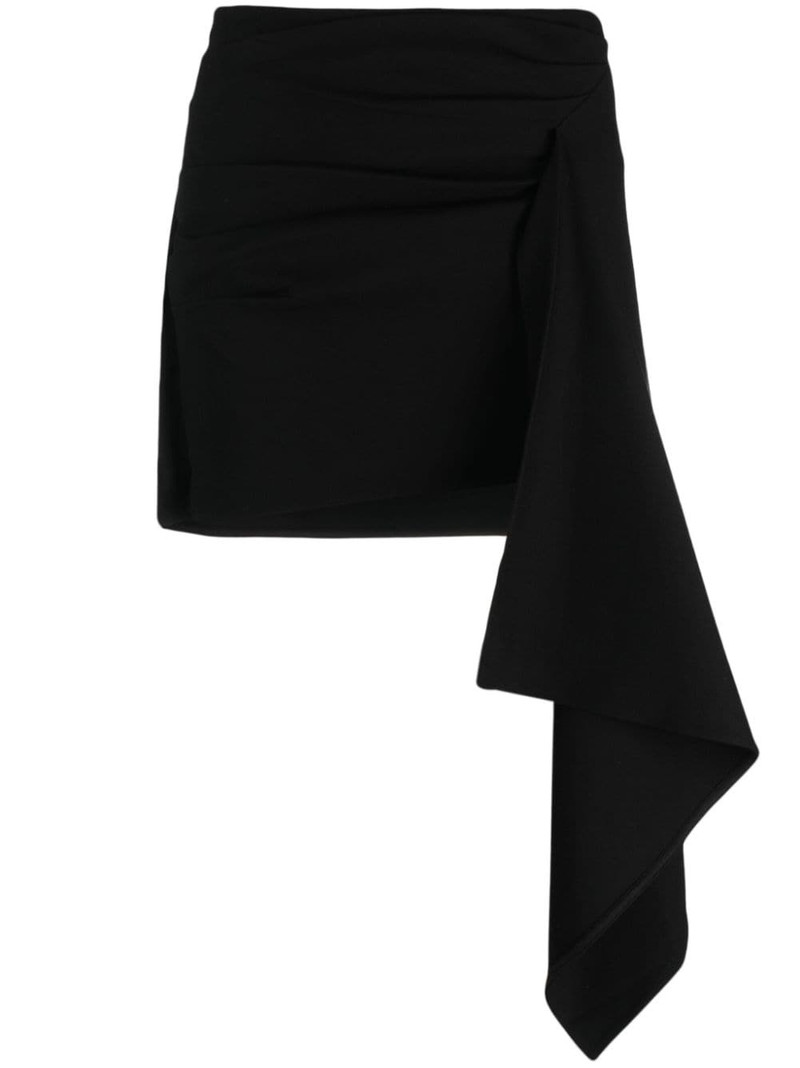 Rivera asymmetric draped miniskirt 1