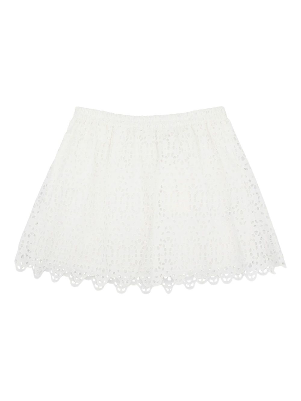 broderie-anglaise flared skirt - 2