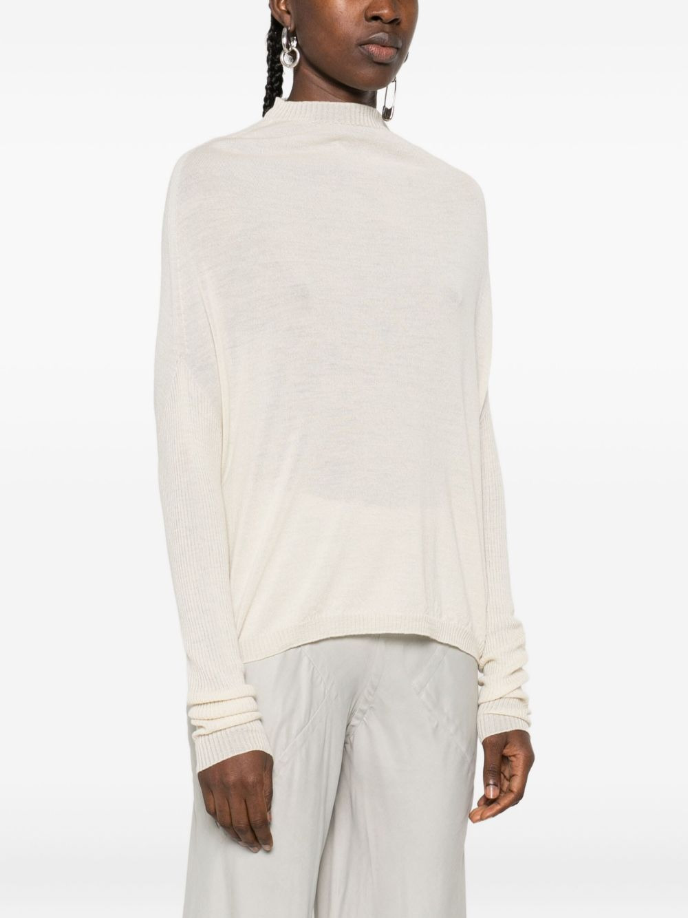 high-neck ribbed sweater - 3
