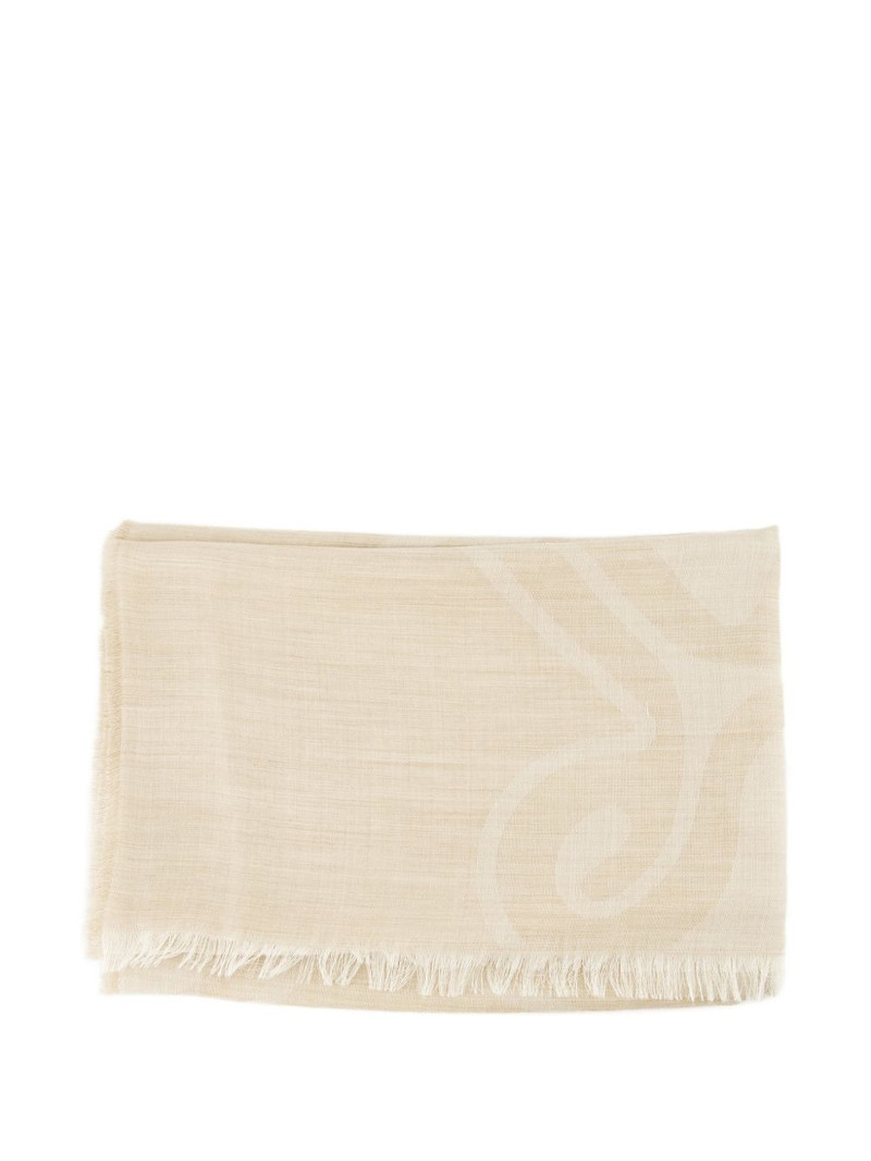 logo cashmere scarf 1