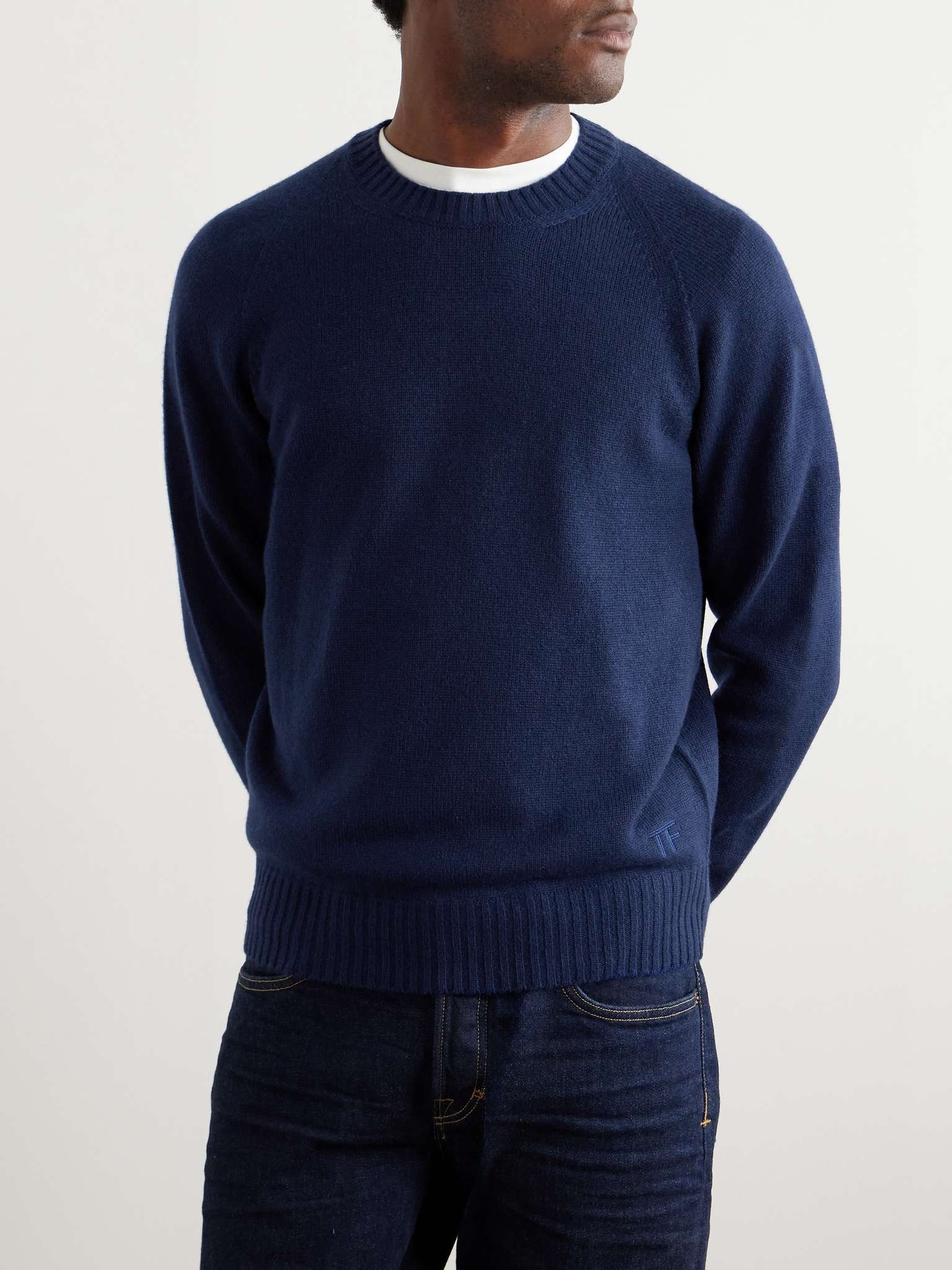 Logo-Embroidered Cashmere Sweater - 3