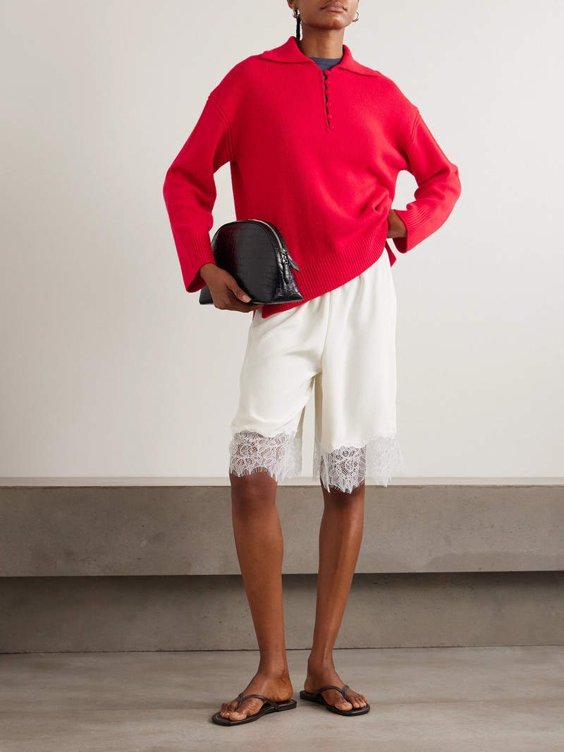 LA LIGNE Orson Cashmere Polo Sweater outlook