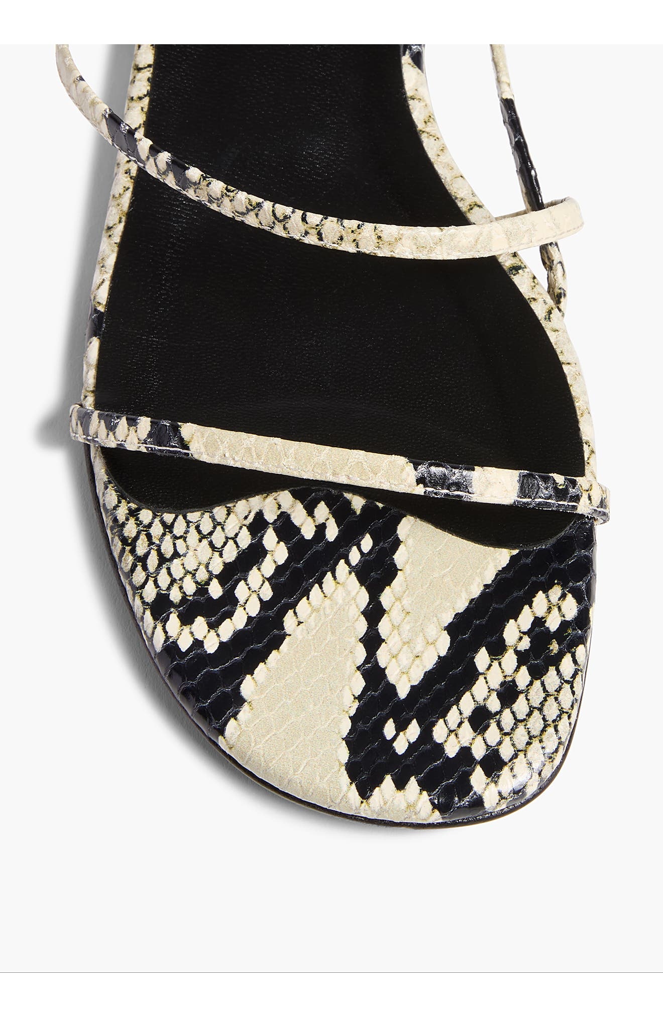 Khaite Loop Snakeskin Embossed Flat Sandal in Natural at Nordstrom - 3