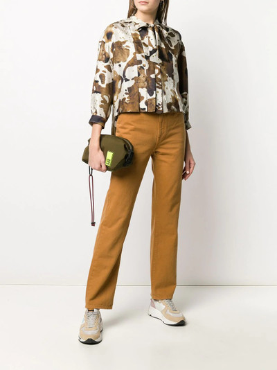 Golden Goose horse print pleated blouse outlook