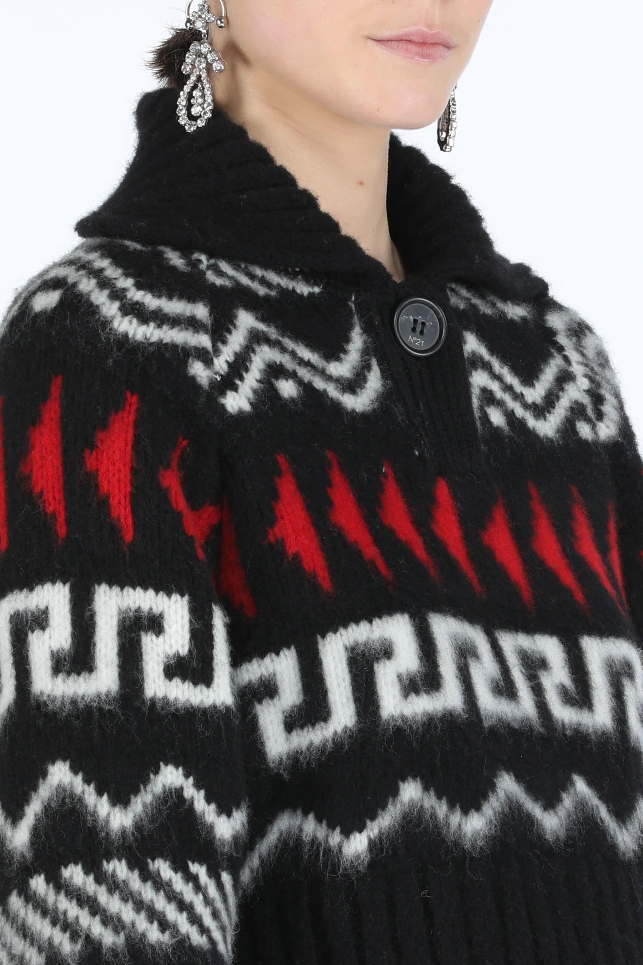 JACQUARD-KNIT CROPPED SWEATER - 5