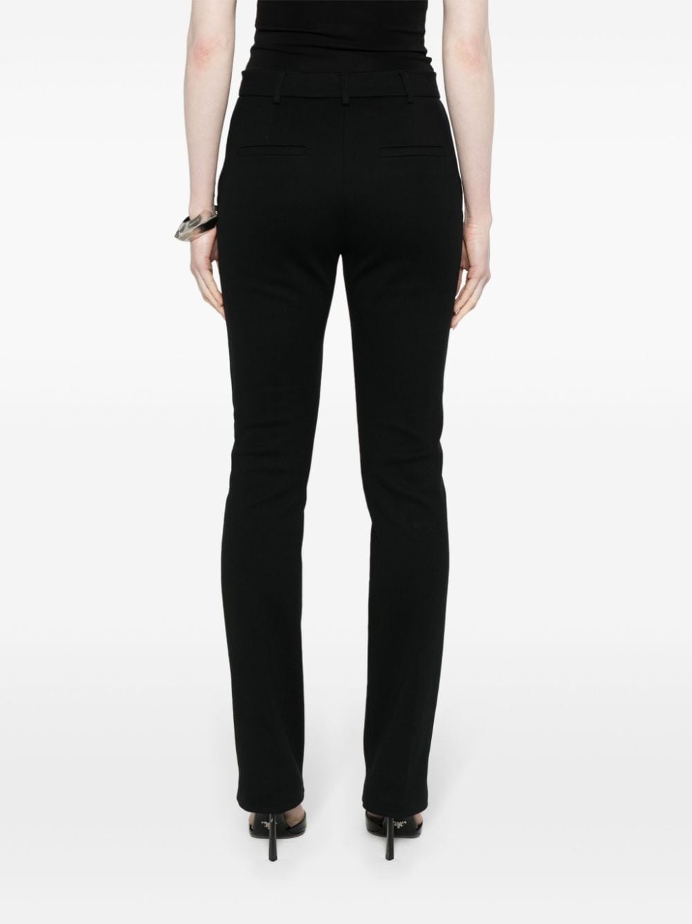 slim-fit cotton trousers - 4