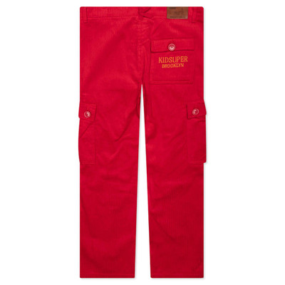 KidSuper CORD PANT - RED outlook