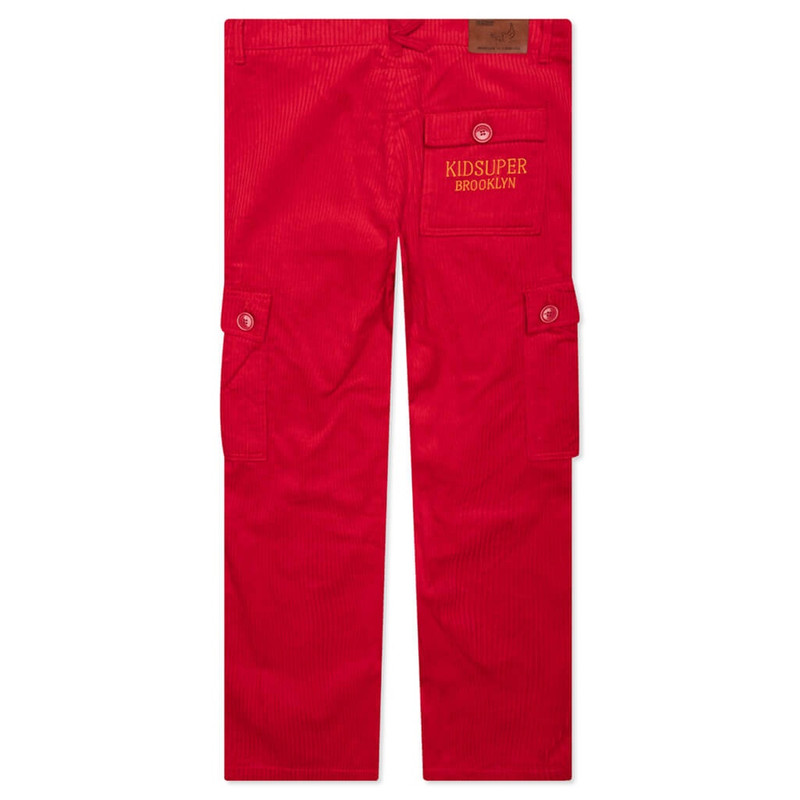 KidSuper CORD PANT - RED outlook