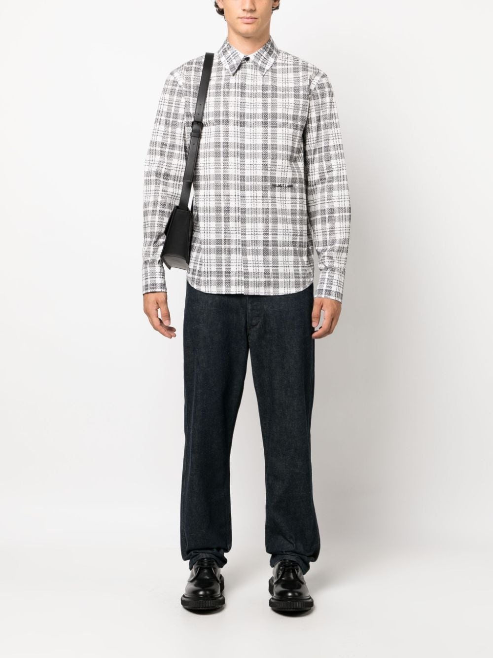 logo-print cotton shirt - 2