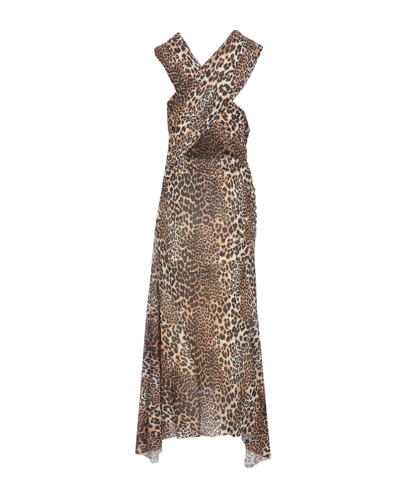 Marl Mesh Leopard Dress - 2