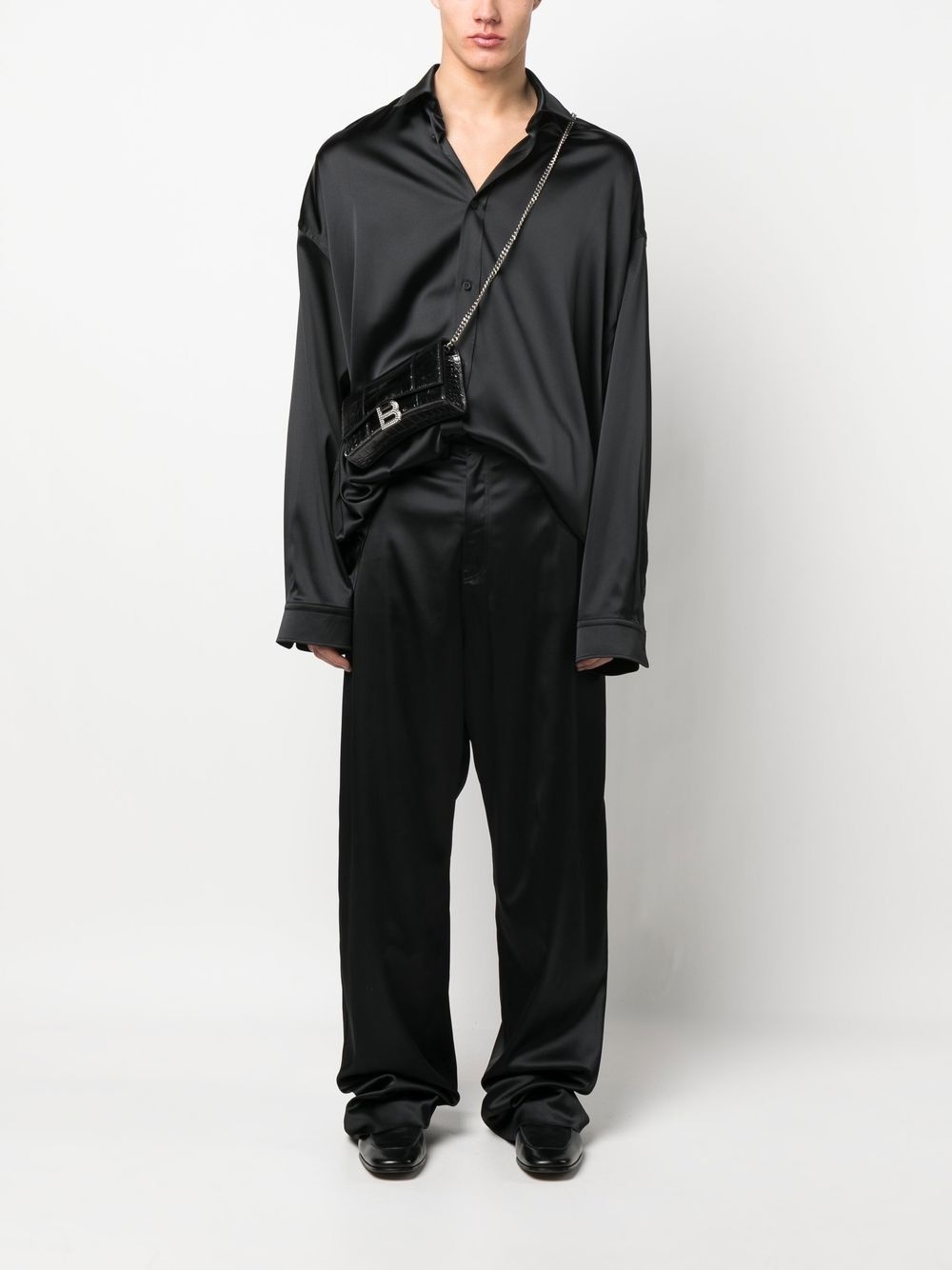 loose-cut stretch-satin trousers - 2