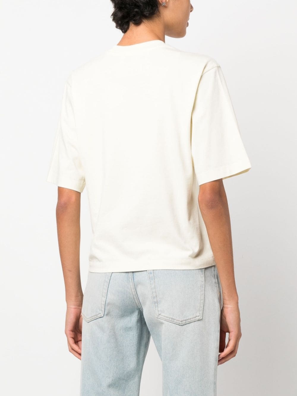 logo-embossed cotton T-shirt - 4