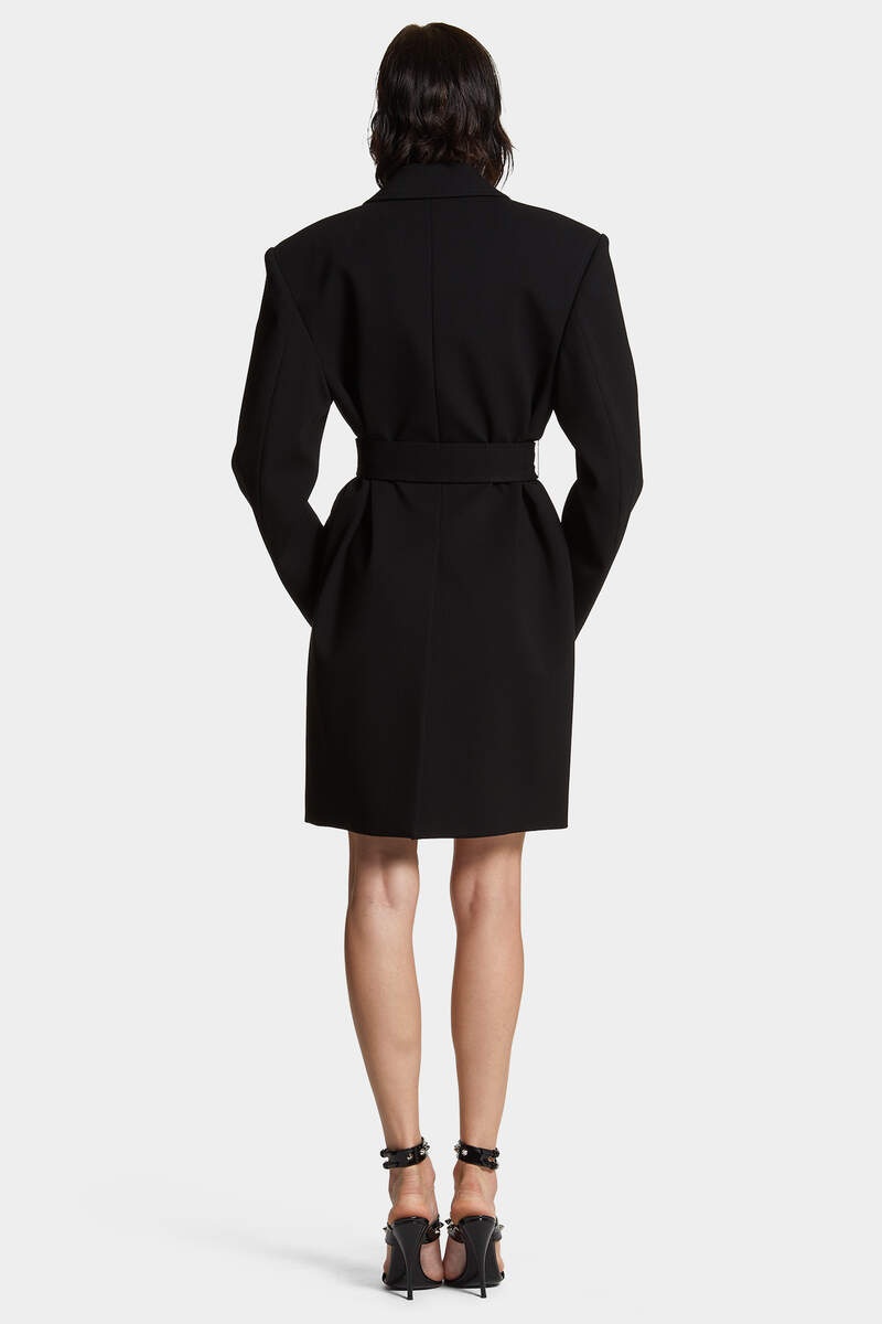 JERSEY WAIST TIE COAT - 4