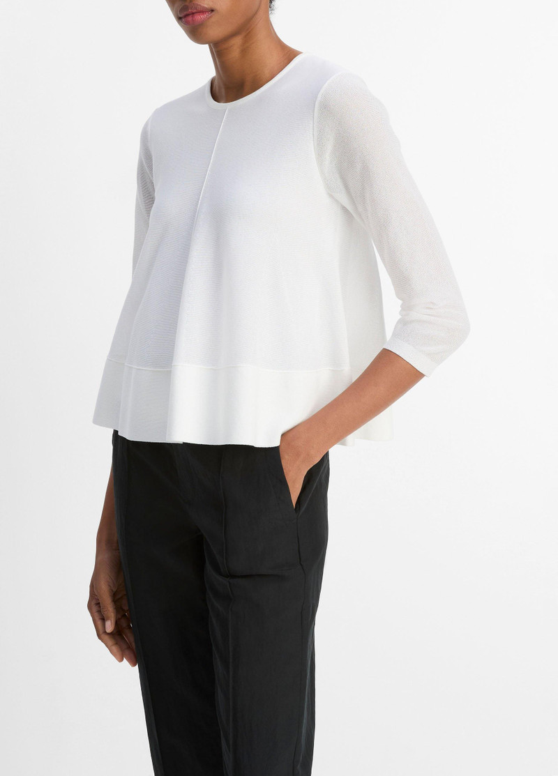 Italian Cotton-Blend A-Line Sweater 2