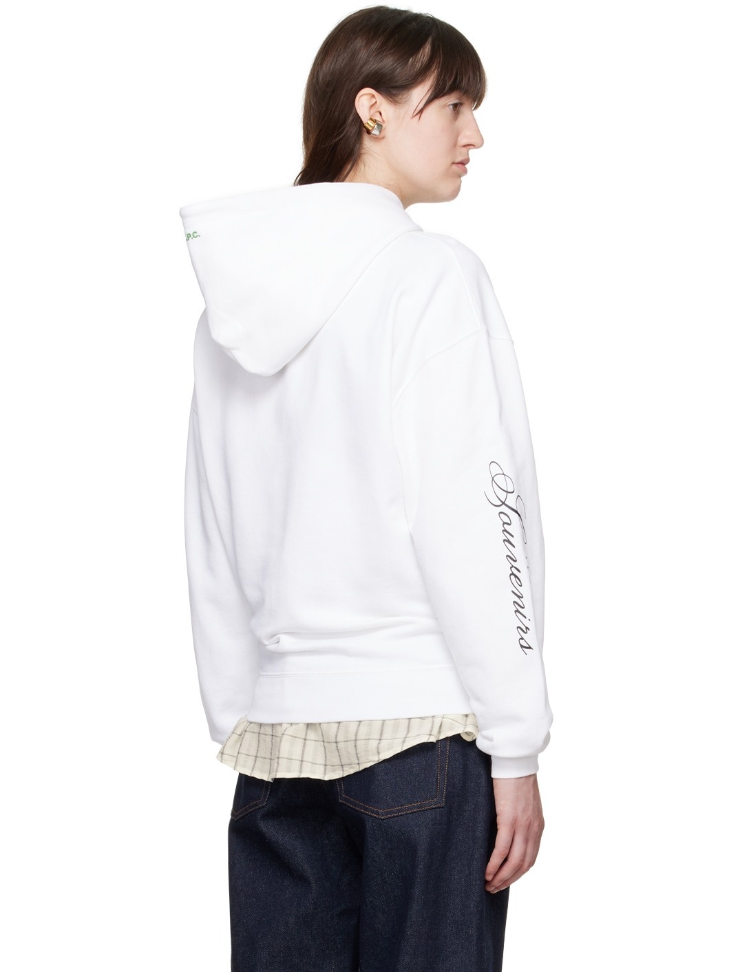 White JJJJound Edition 'Hôtel Souvenirs' Hoodie - 3