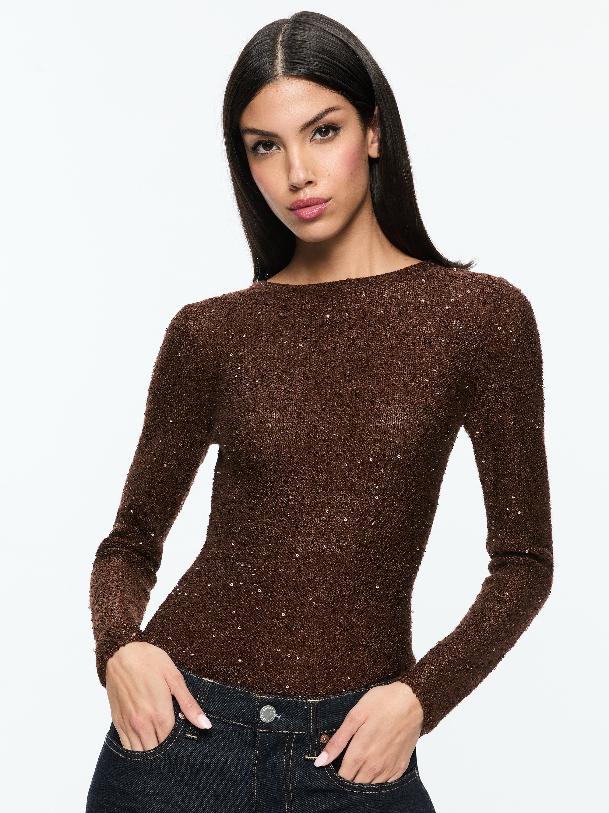 ENEIDA SLIM SEQUIN CREW - 2