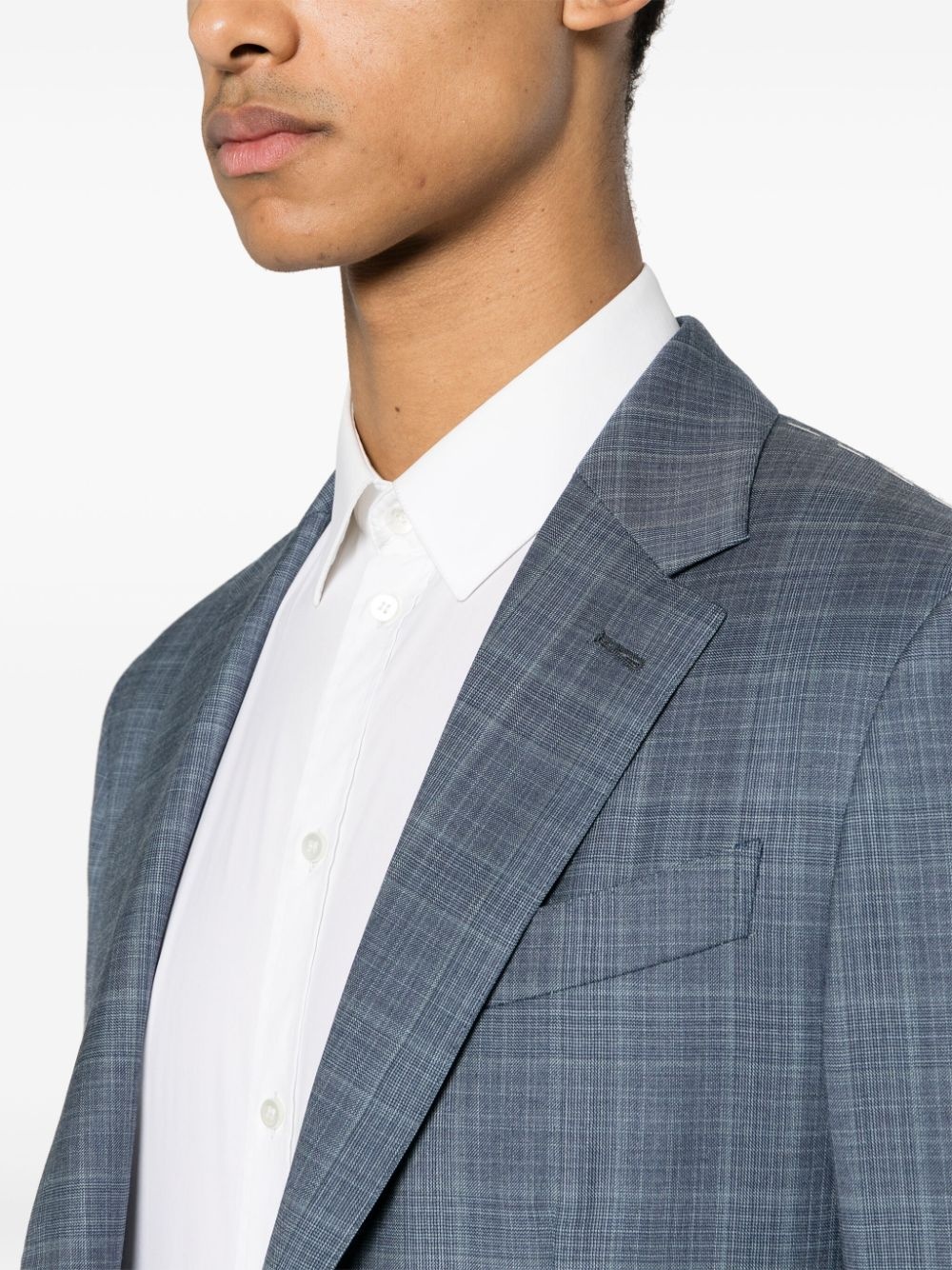 checked single-breasted suit - 5