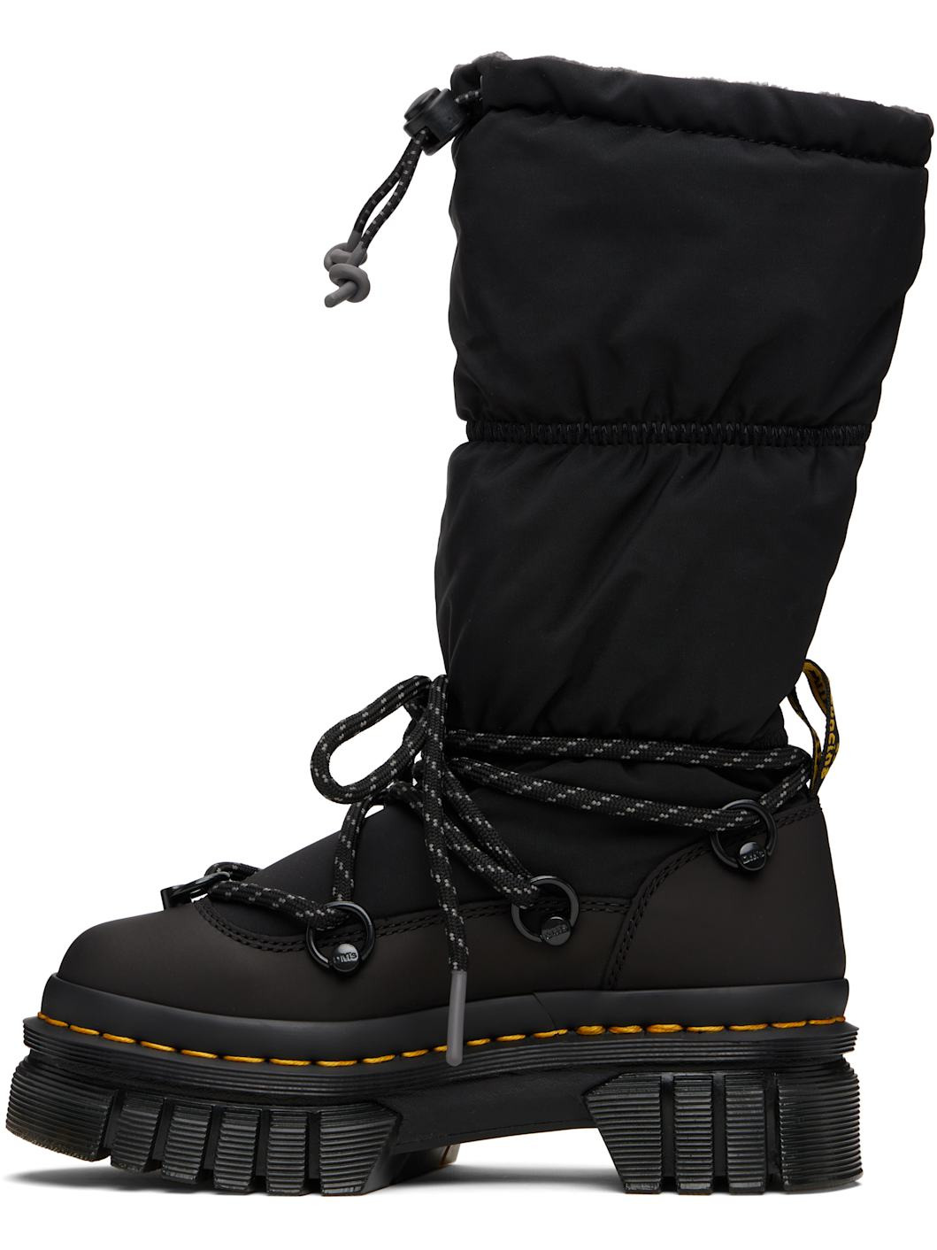 Black Audrick Padded Hi Platform Boots - 3