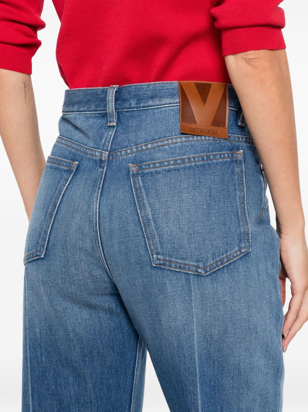 cropped flared jeans - 5