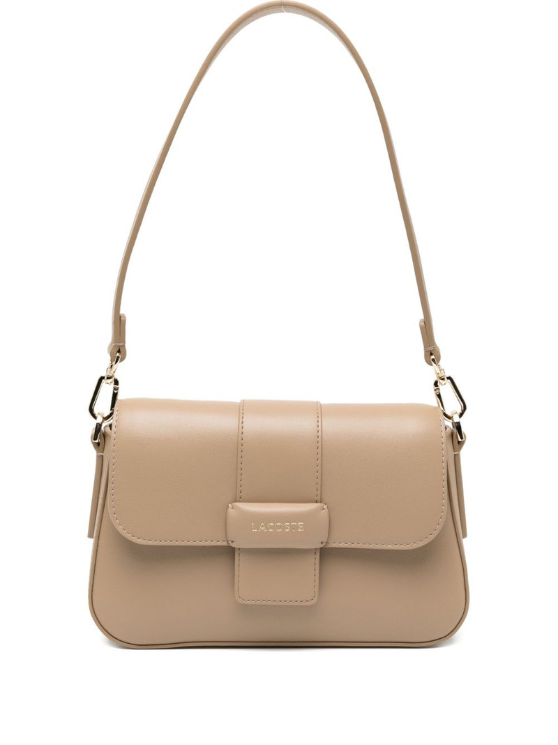 logo-appliqué flap bag 1