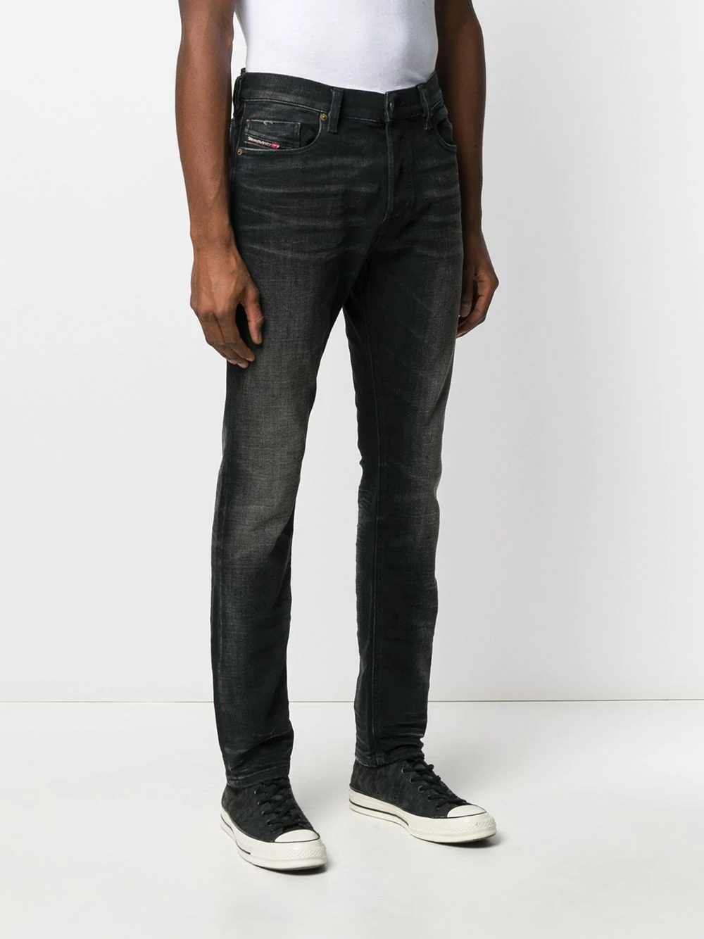 faded slim-fit jeans - 3