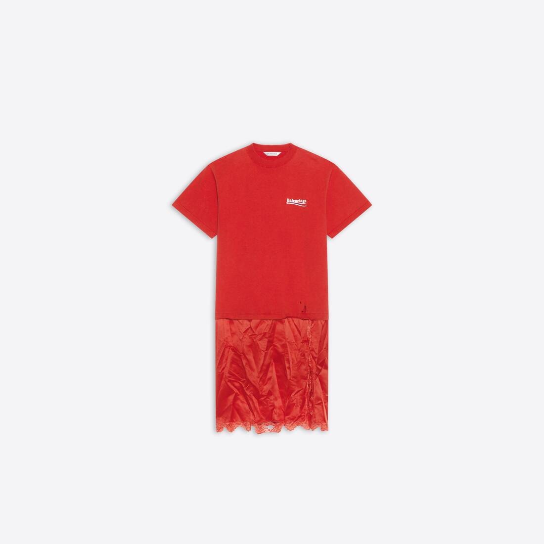 Women's Political Campaign Slip Dress T-shirt in Red - 1