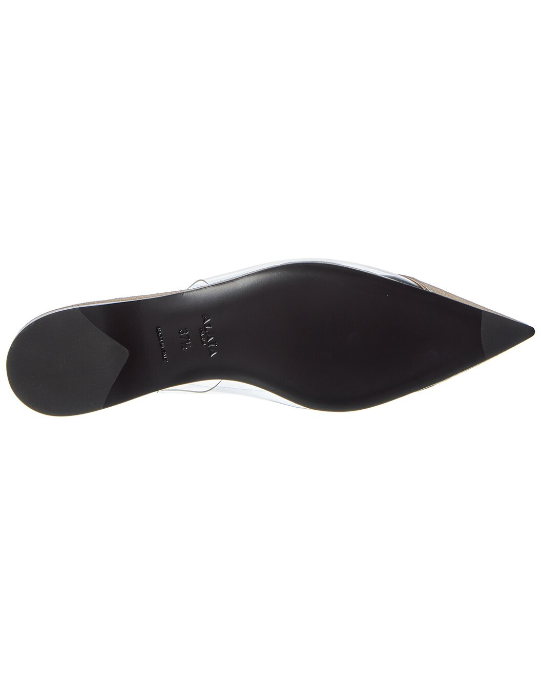 ALAIA Le Coeur Suede & Vinyl Slingback Flat - 4