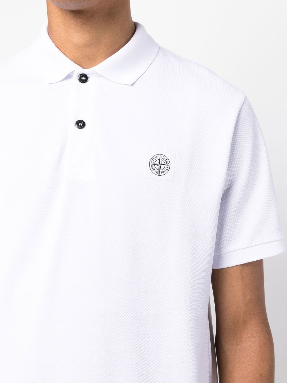 chest logo-patch detail polo shirt - 5