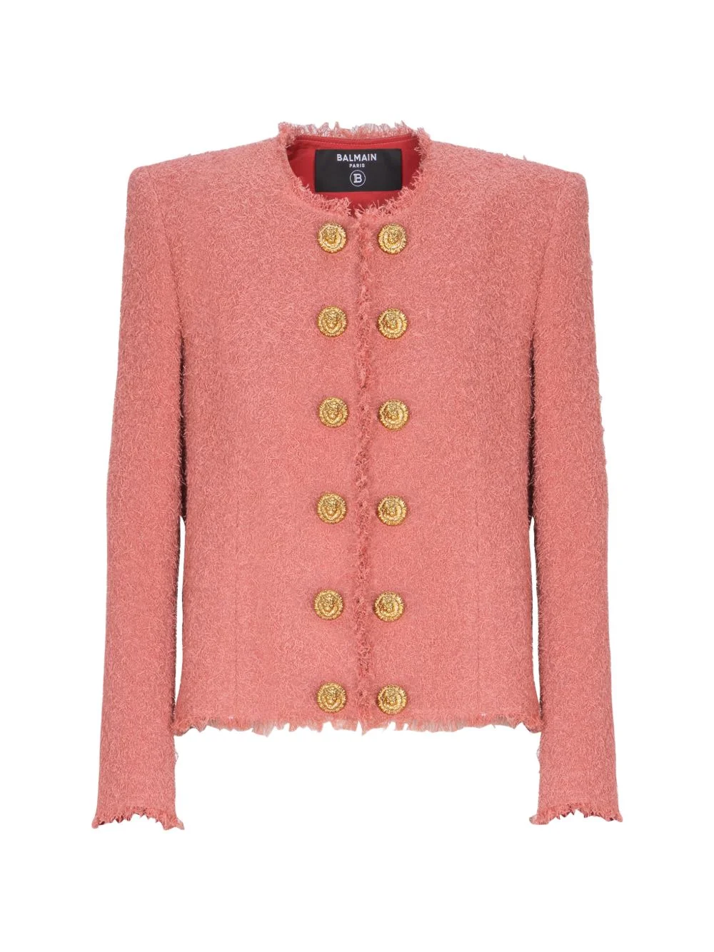 buttoned tweed jacket - 1