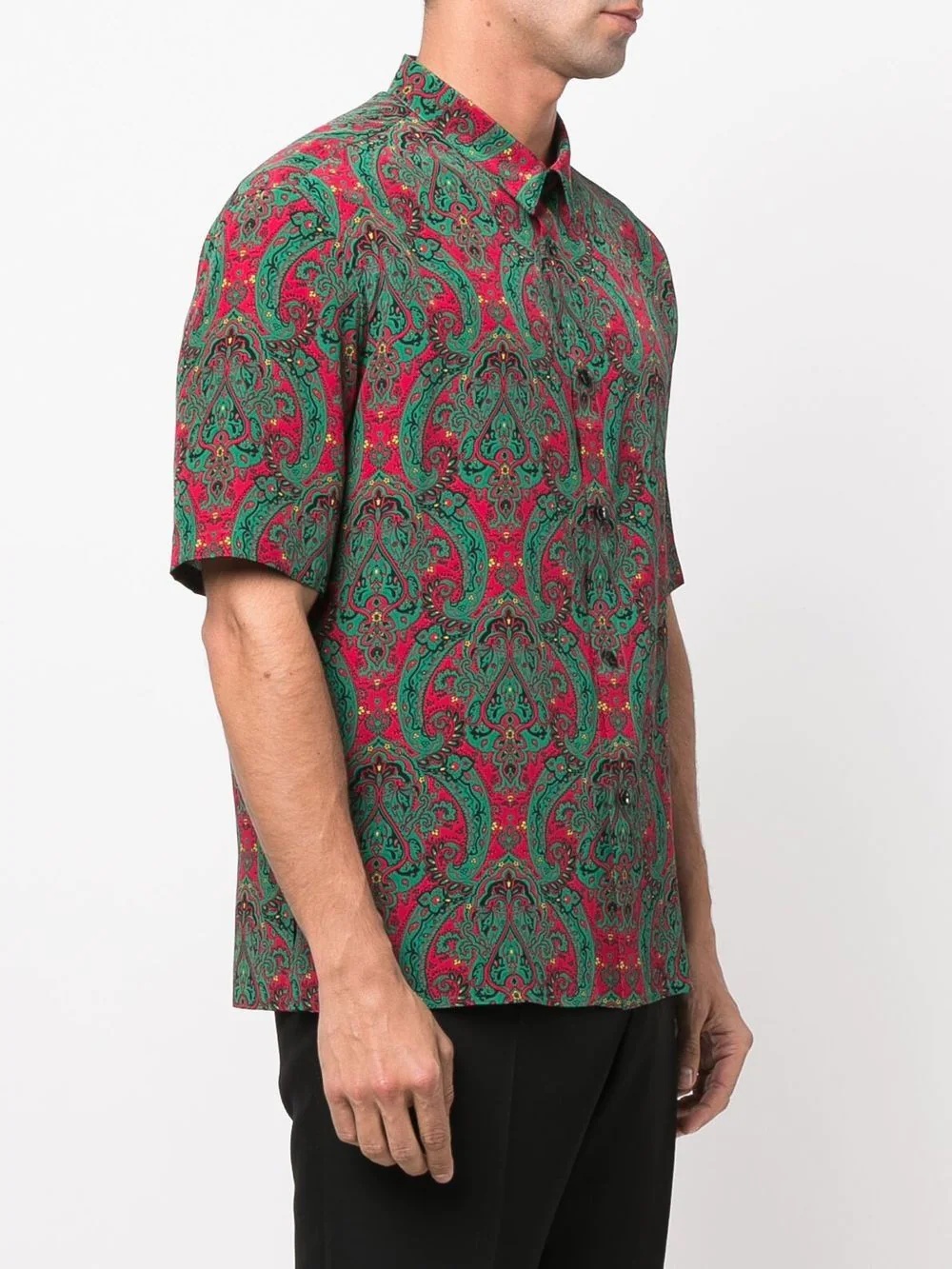 paisley-print short-sleeved shirt - 3