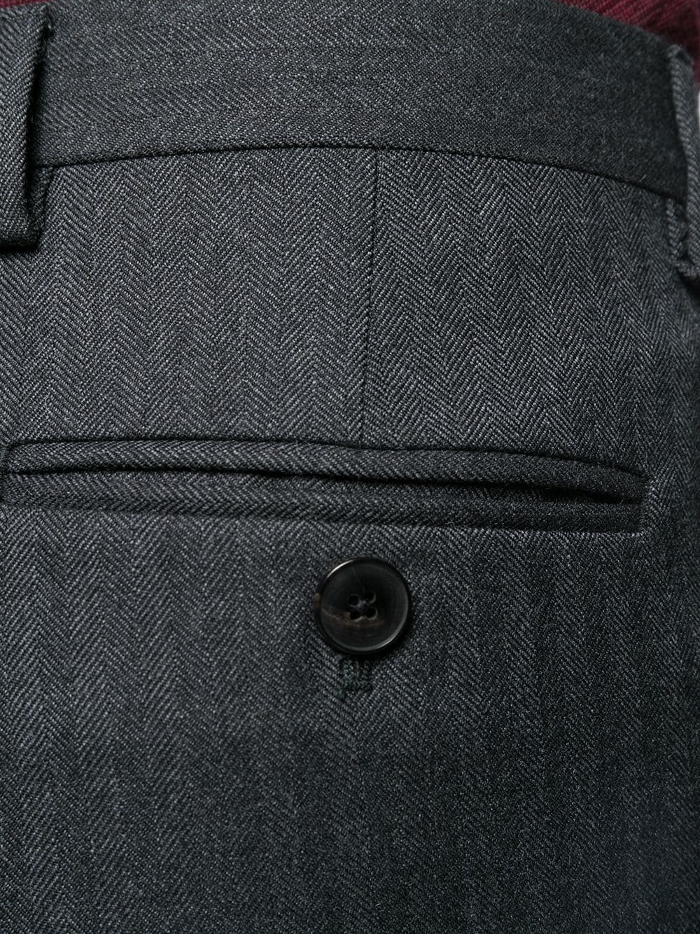 straight leg tailored trousers - 5