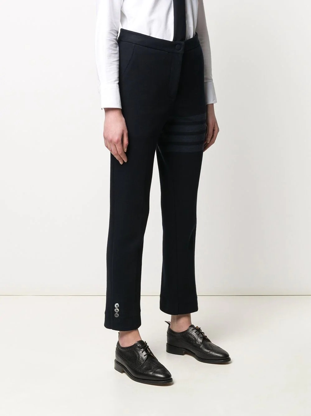 tonal 4-Bar twill trousers - 3