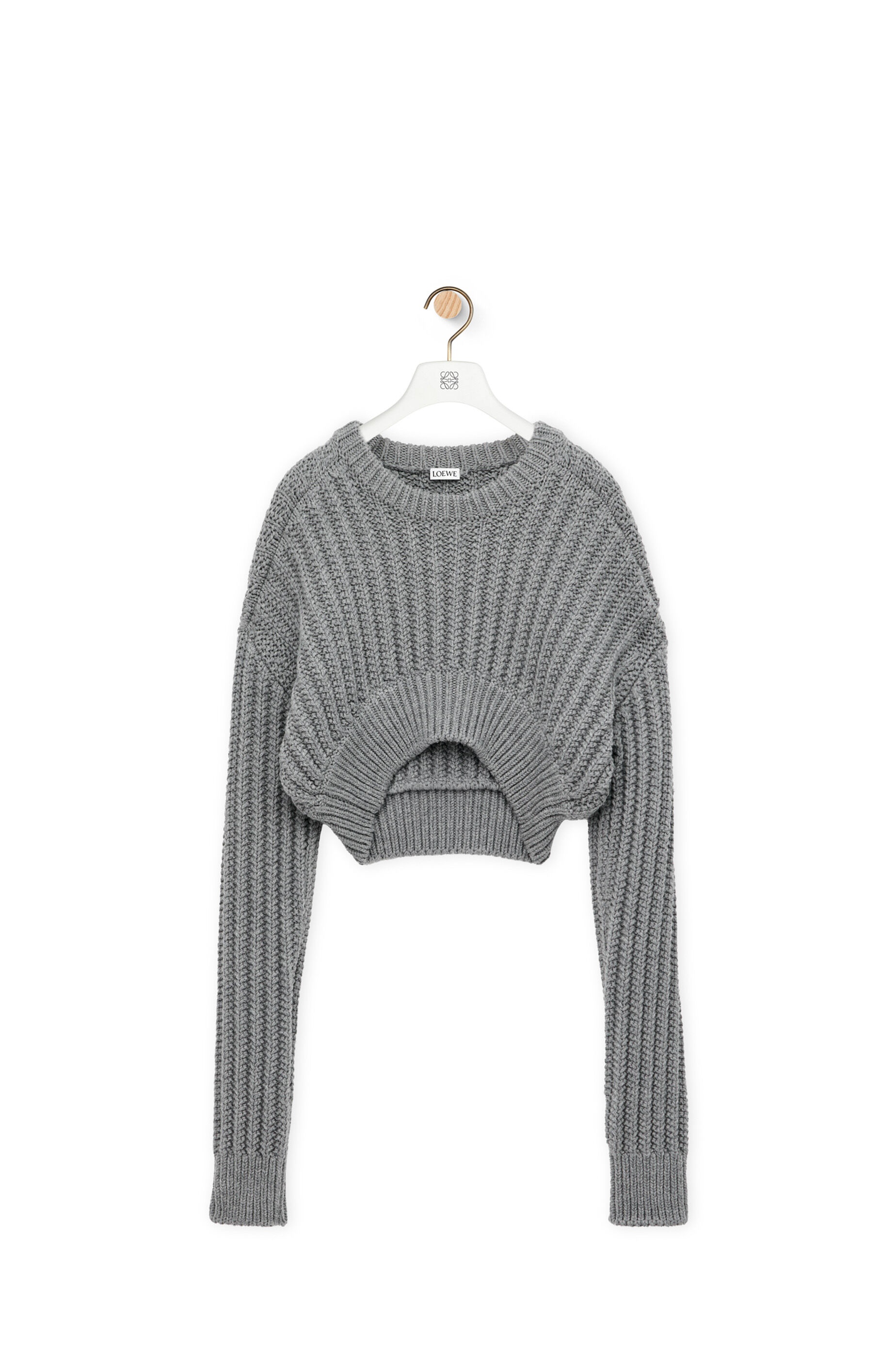 Cropped sweater in wool - 1