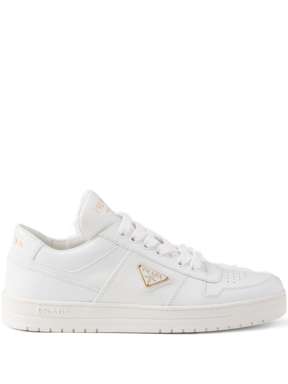 leather lace-up sneakers - 1
