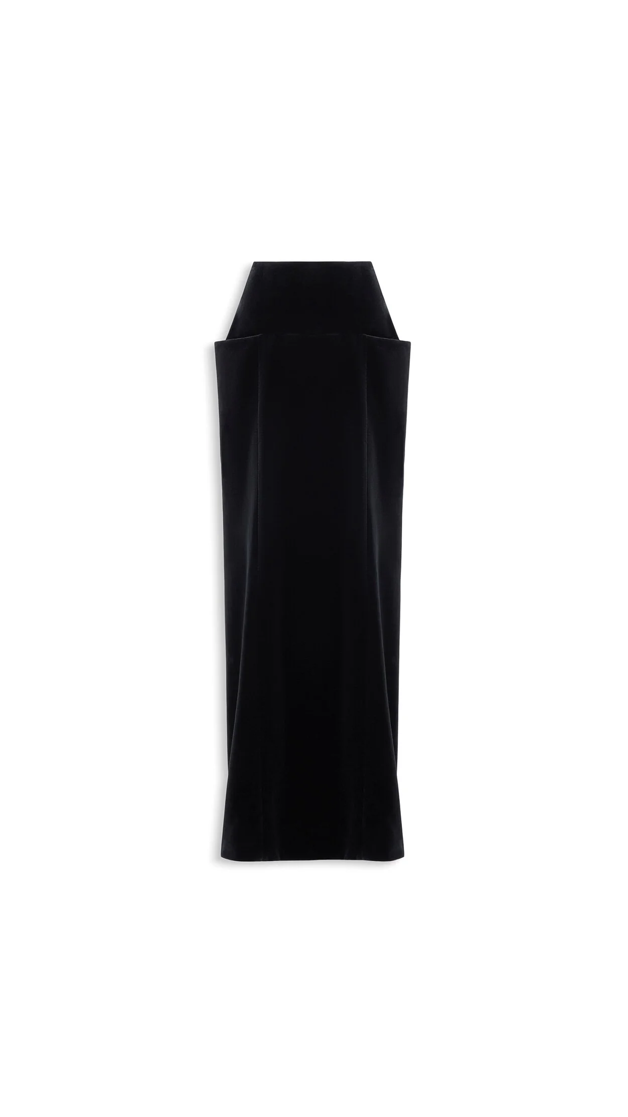COTTON VELVET COLUMN SKIRT - 1