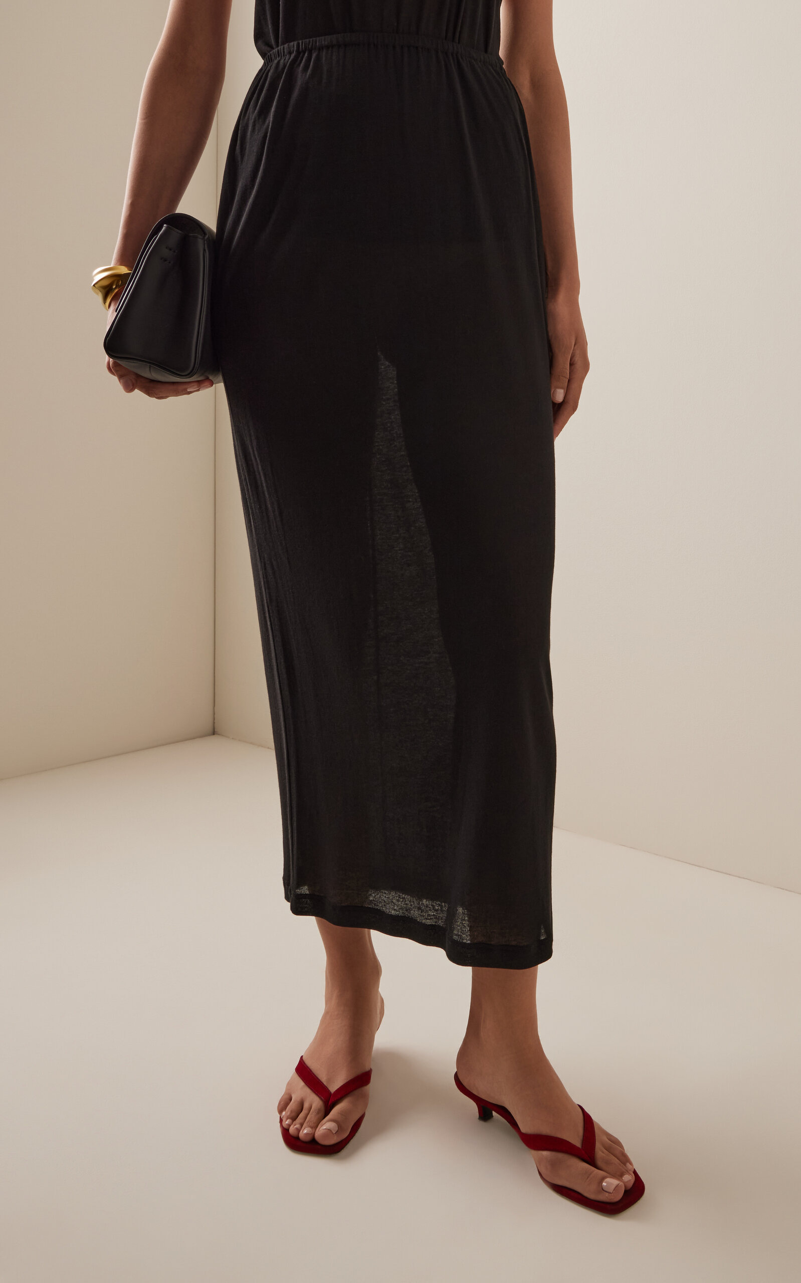 Jersey Pencil Skirt black - 3