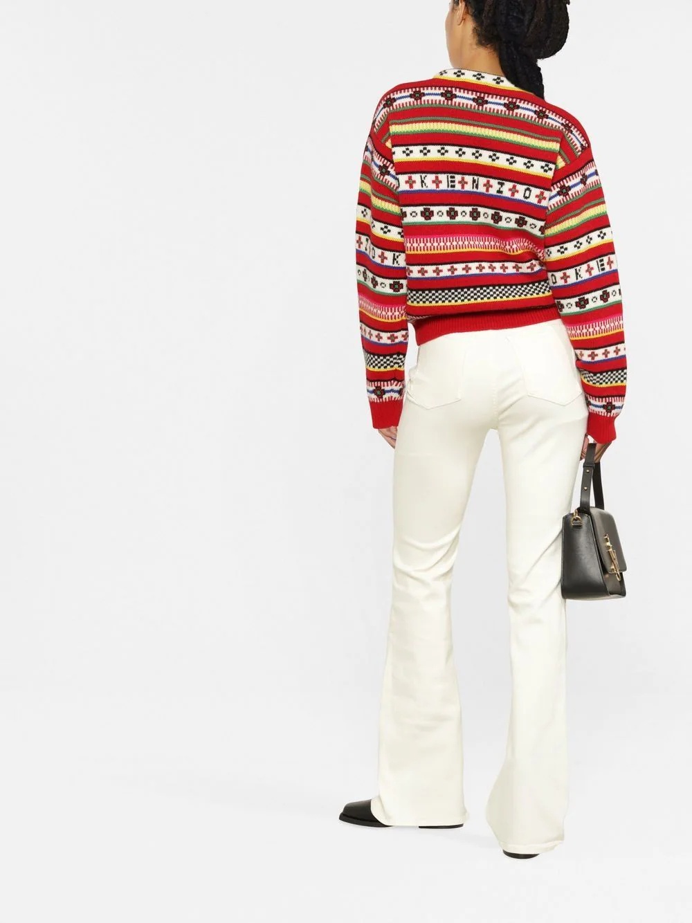 intarsia-knit logo jumper - 4