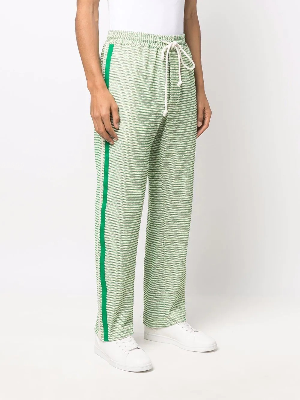 embroidered drawstring waist trousers - 3