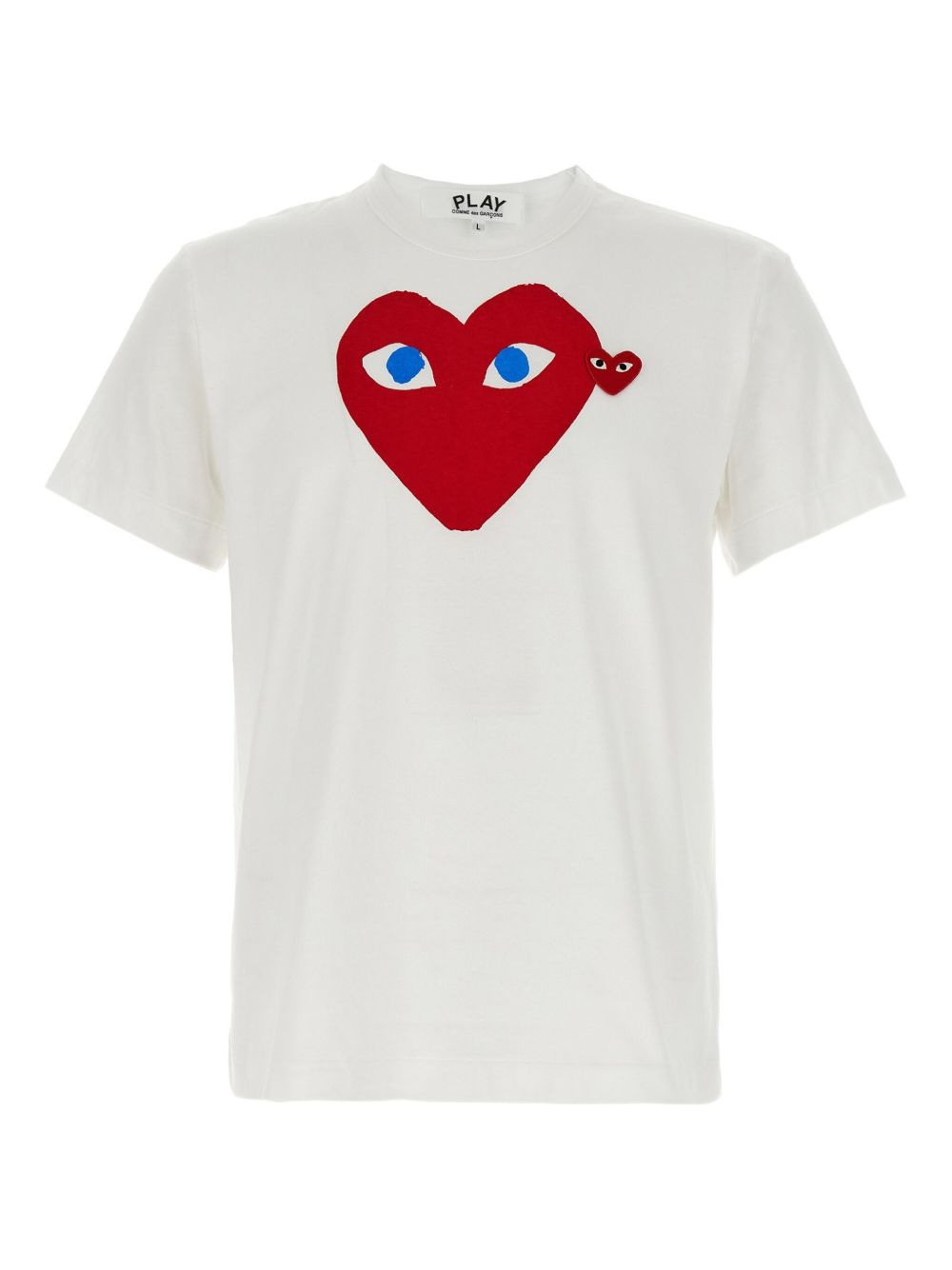 heart-print logo patch T-shirt - 1