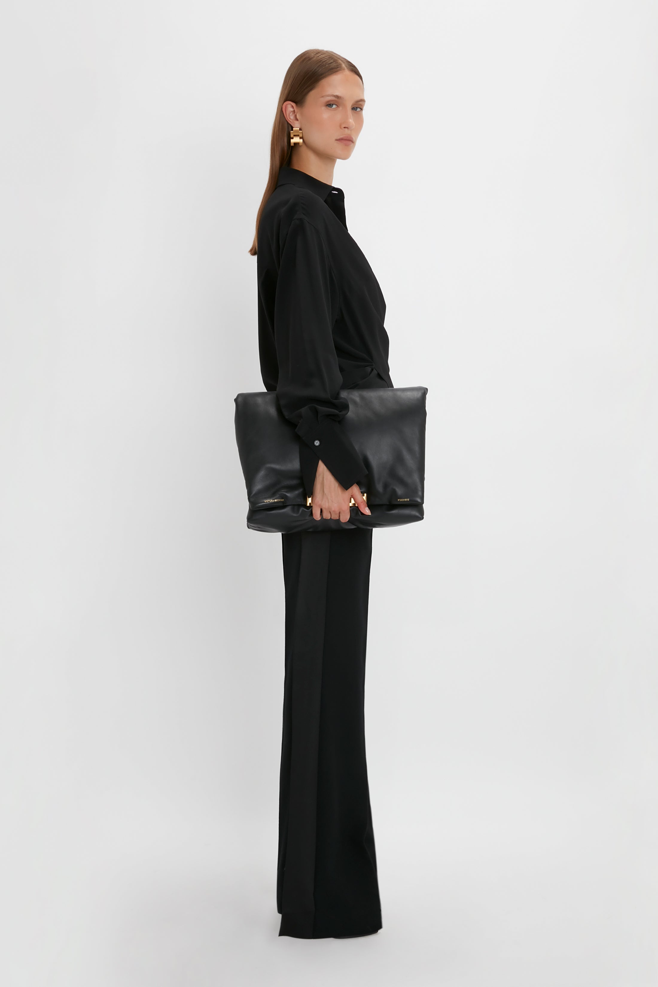 Wrap Front Blouse In Black - 5