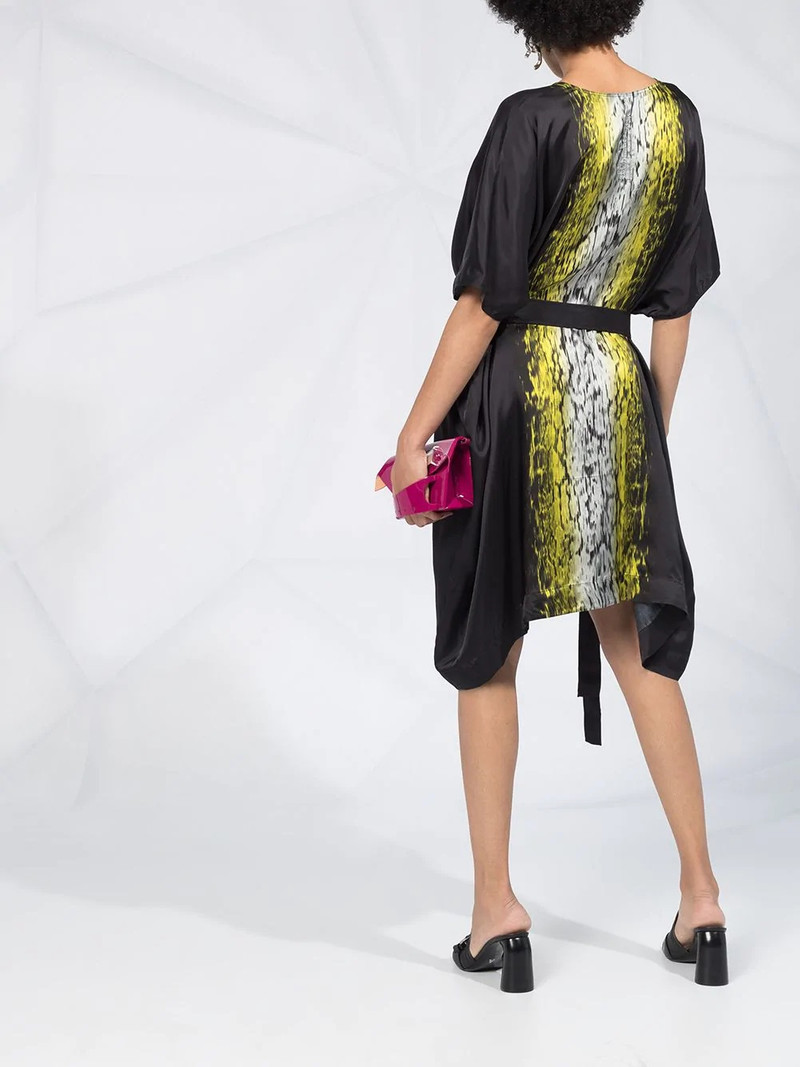 acid print T-shirt midi dress 4
