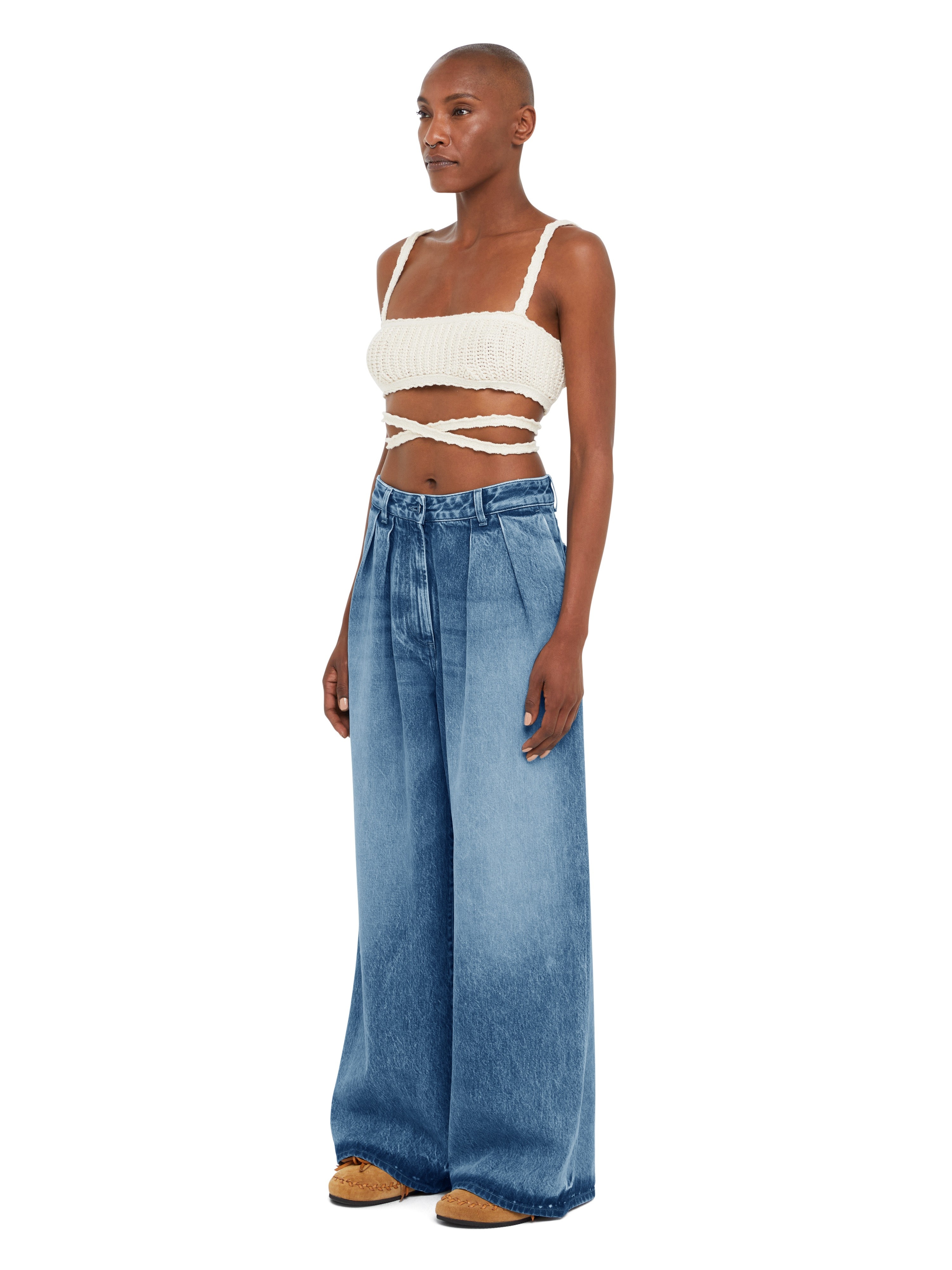 Sunny Crochet Denim Pants - 5