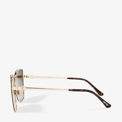 JIMMY CHOO Vella
Rose Gold and Havana Square Frame Sunglasses with JC Emblem outlook