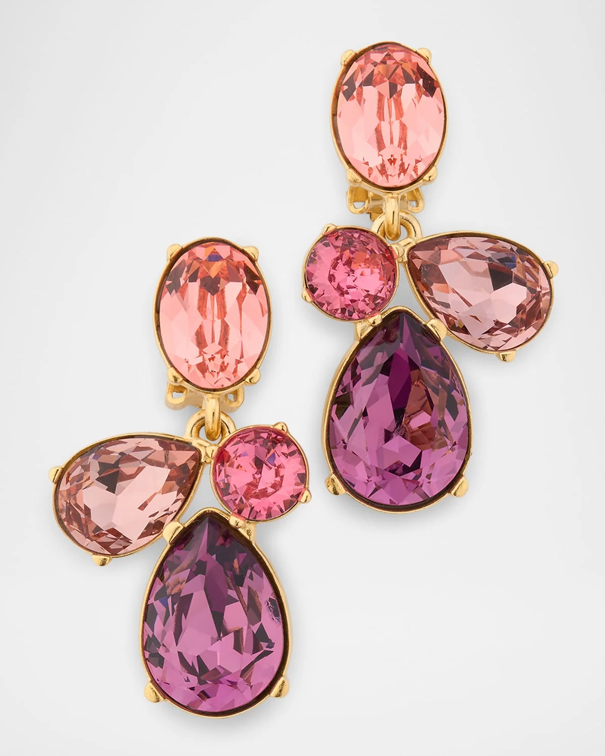 Petal Drop Crystal Earrings - 1