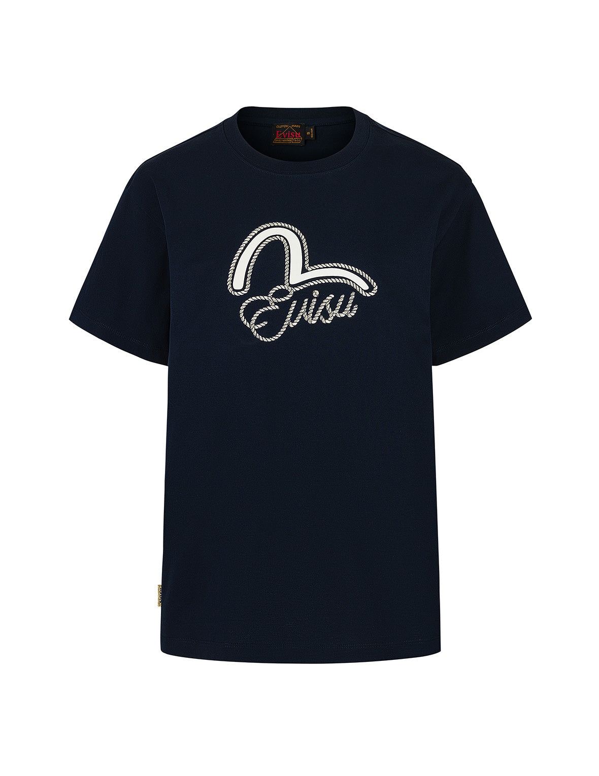Seagull Print and Twisted Rope Logo Embroidery Boyfriend T-Shirt - 9
