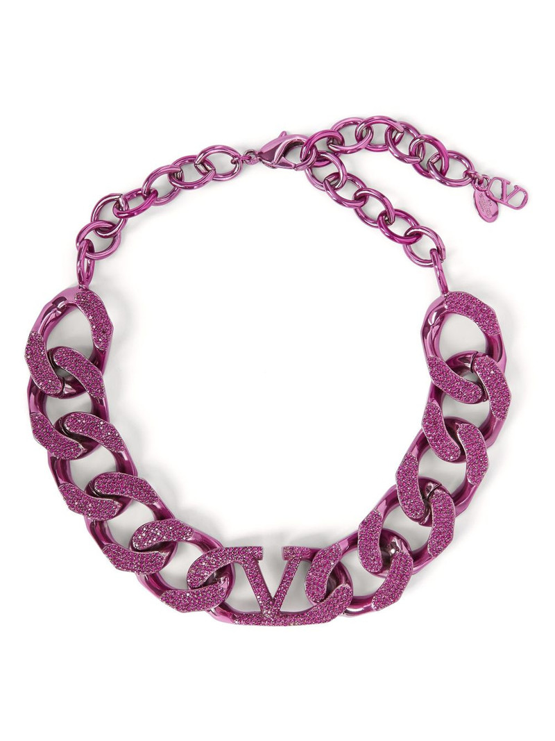 VLogo Signature curb-chain necklace 1