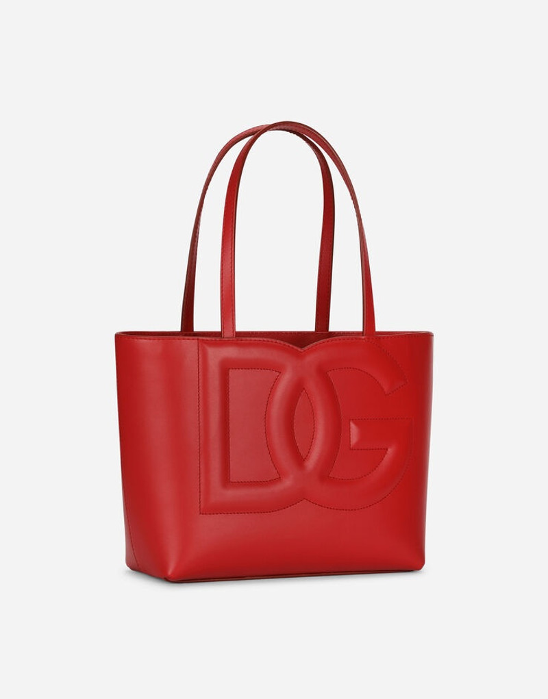 Small calfskin DG logo shopper 3