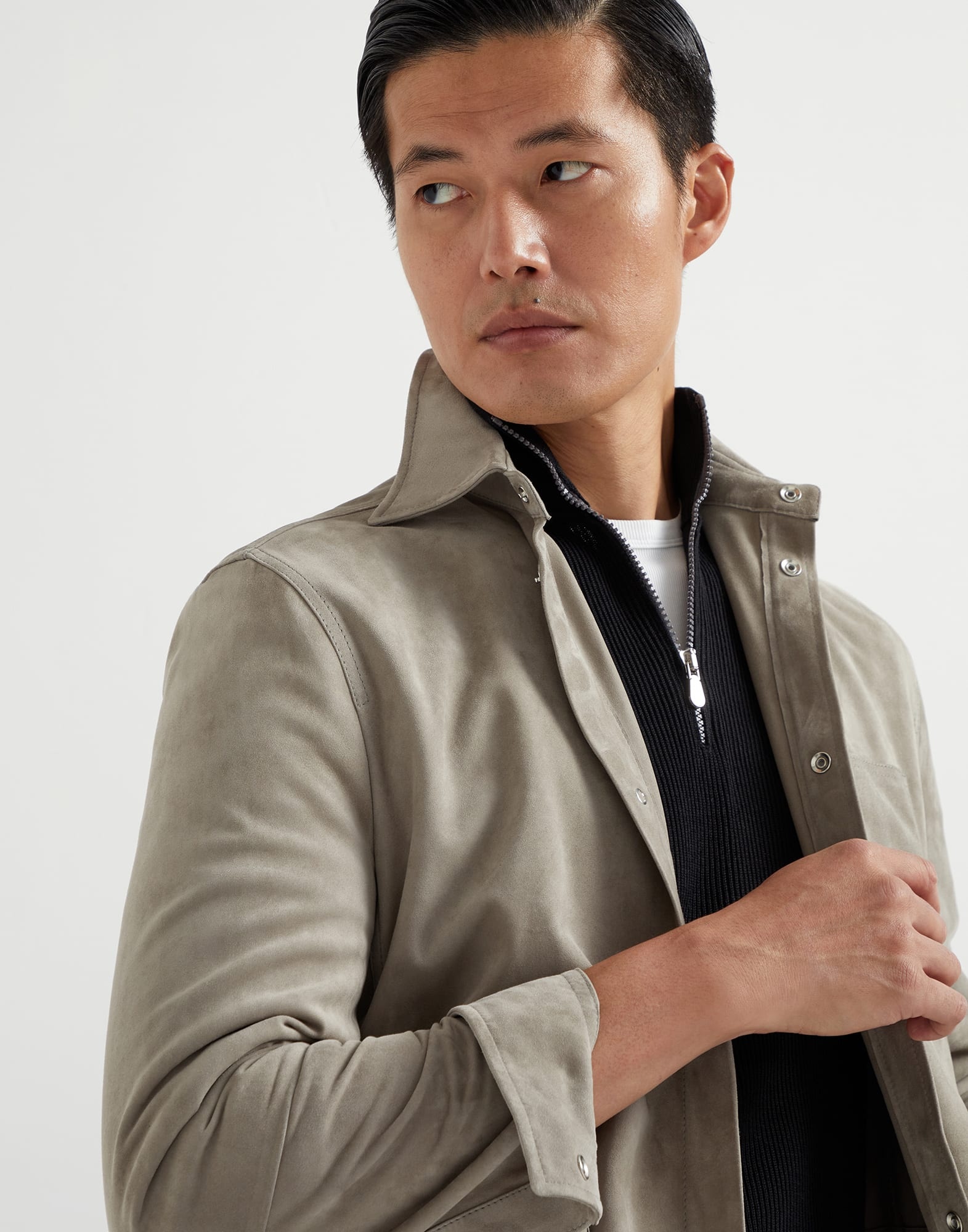 Double face suede overshirt - 3